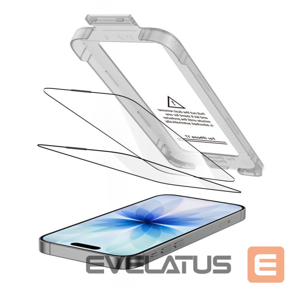 Другие товары Tech-Protect Tech-Protect Quick Set+ 2-pack tempered glass for iPhone 17 - black