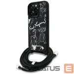 Другие товары Karl Lagerfeld  Karl Lagerfeld Crossbody Grained Pattern & Logo Case for iPhone 16 Pro - Black 