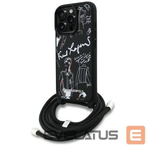 Другие товары Karl Lagerfeld  Karl Lagerfeld Crossbody Grained Pattern & Logo Case for iPhone 16 Pro - Black 