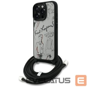 Другие товары Karl Lagerfeld  Karl Lagerfeld Crossbody Grained Pattern & Logo Case for iPhone 16 Pro - Gray 