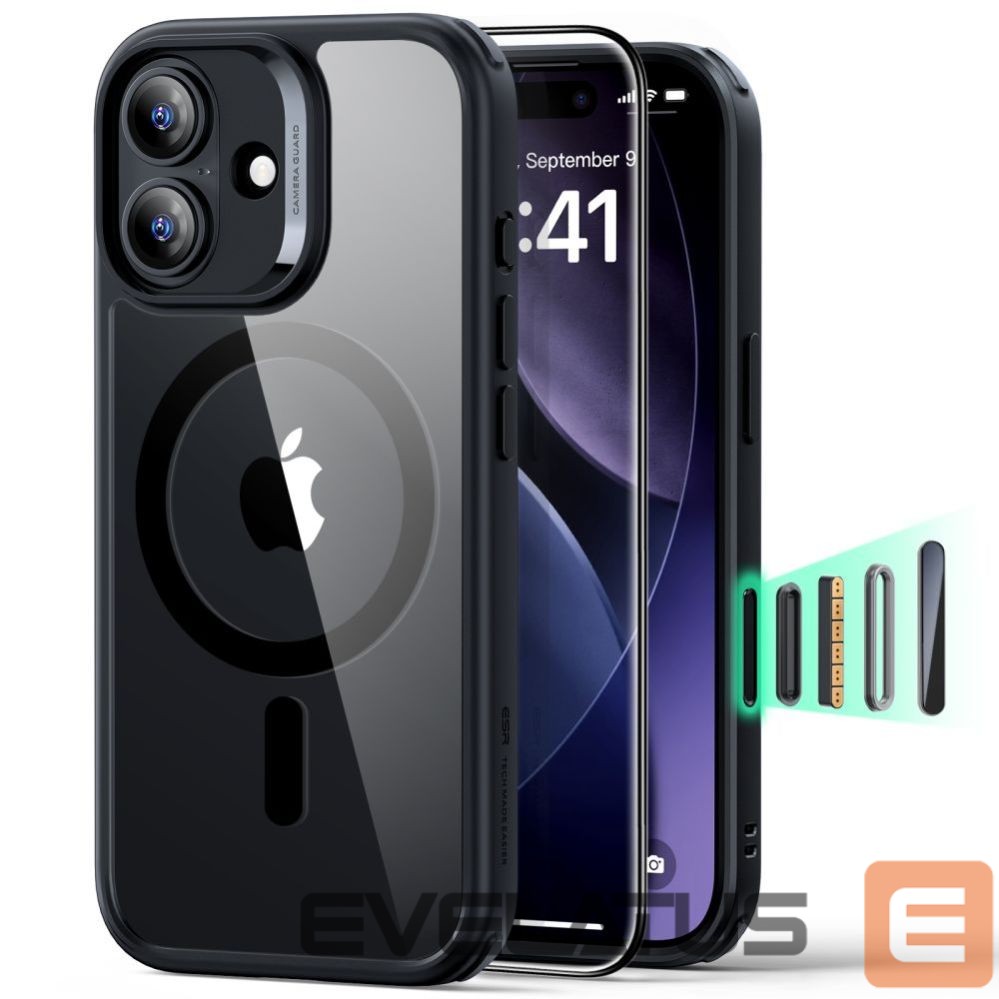 Другие товары ESR ESR Classic Hybrid MagSafe + Tempered Glass Set for iPhone 17 - Clear Black