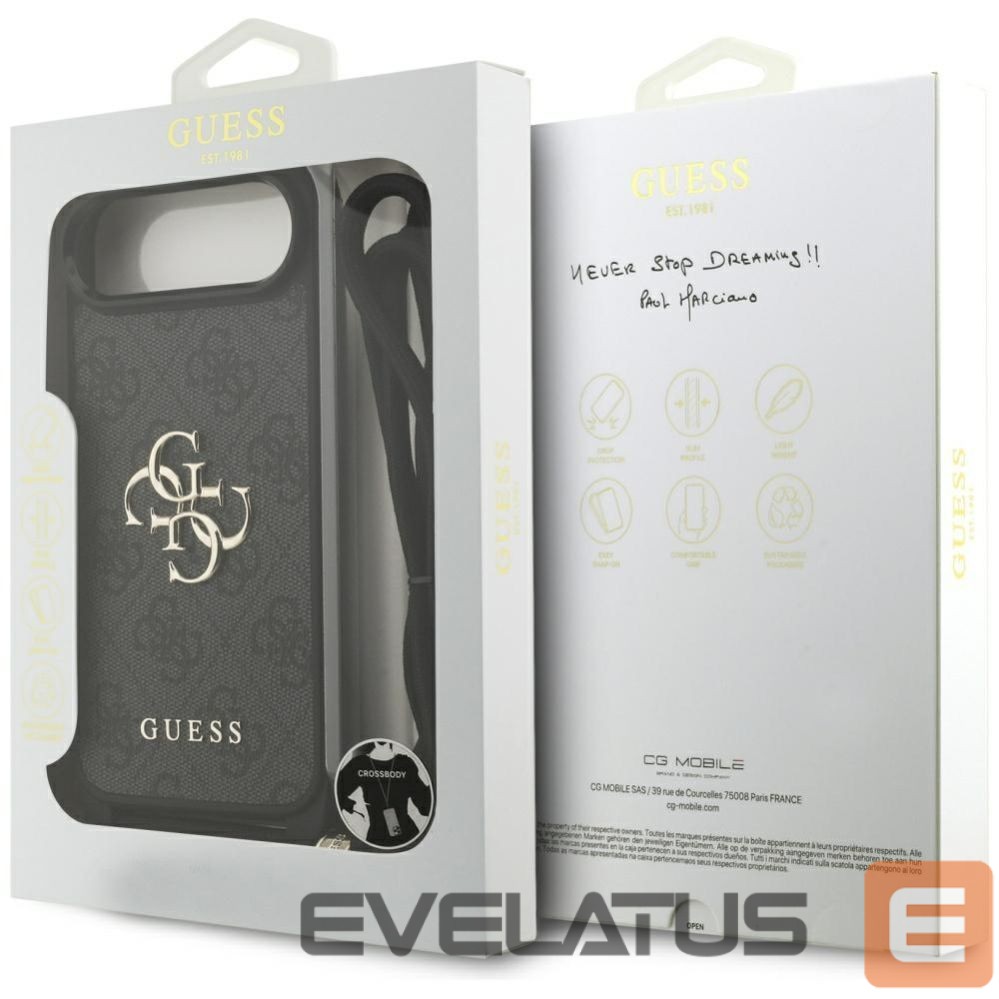 Другие товары Guess Guess 4G Big Logo Cord Stap Crossbody Case for iPhone Air - Black