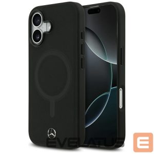 Другие товары Mercedes-Benz  Mercedes Plain Smooth Leather MagSafe case for iPhone 17 - black 