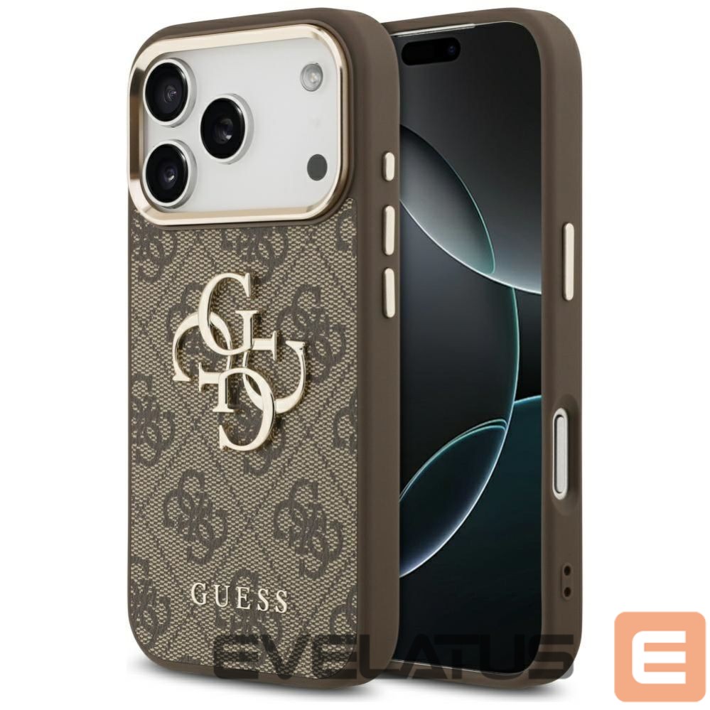 Другие товары Guess Guess 4G Big 4G Classic Logo Case for iPhone 17 Pro - Brown and Gold