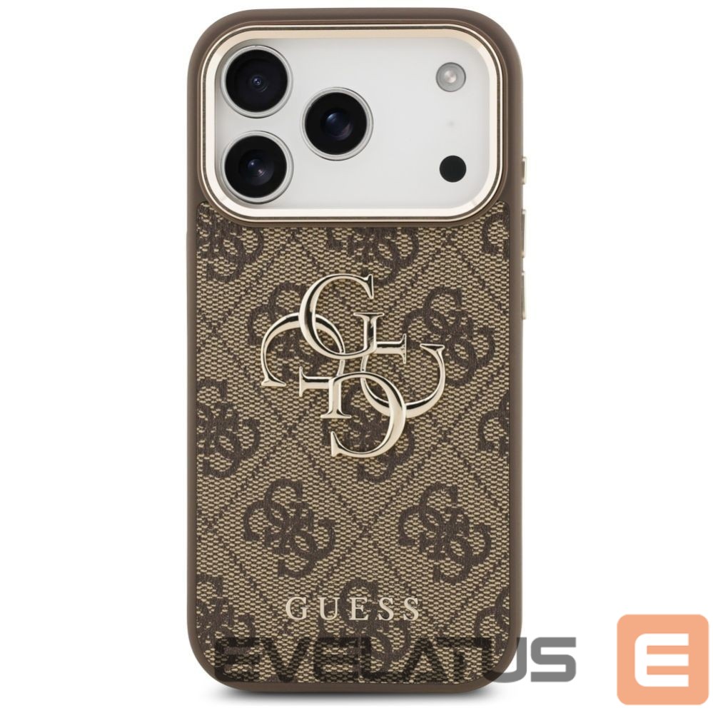 Другие товары Guess Guess 4G Big 4G Classic Logo Case for iPhone 17 Pro - Brown and Gold