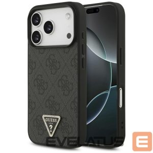 Другие товары Guess  Guess Leather 4G Triangle Strass MagSafe Case for iPhone 17 Pro - Black 
