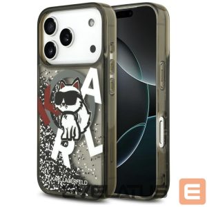Другие товары Karl Lagerfeld  Karl Lagerfeld Liquid Glitter Choupette Logo MagSafe Case for iPhone 17 Pro - Black 