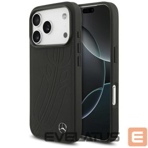 Другие товары Mercedes-Benz  Mercedes Leather Large Laurel Leave MagSafe Case for iPhone 17 Pro - Black 