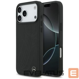 Другие товары Mercedes-Benz  Mercedes Leather Large Laurel Leave MagSafe Case for iPhone 17 Pro Max - Black 
