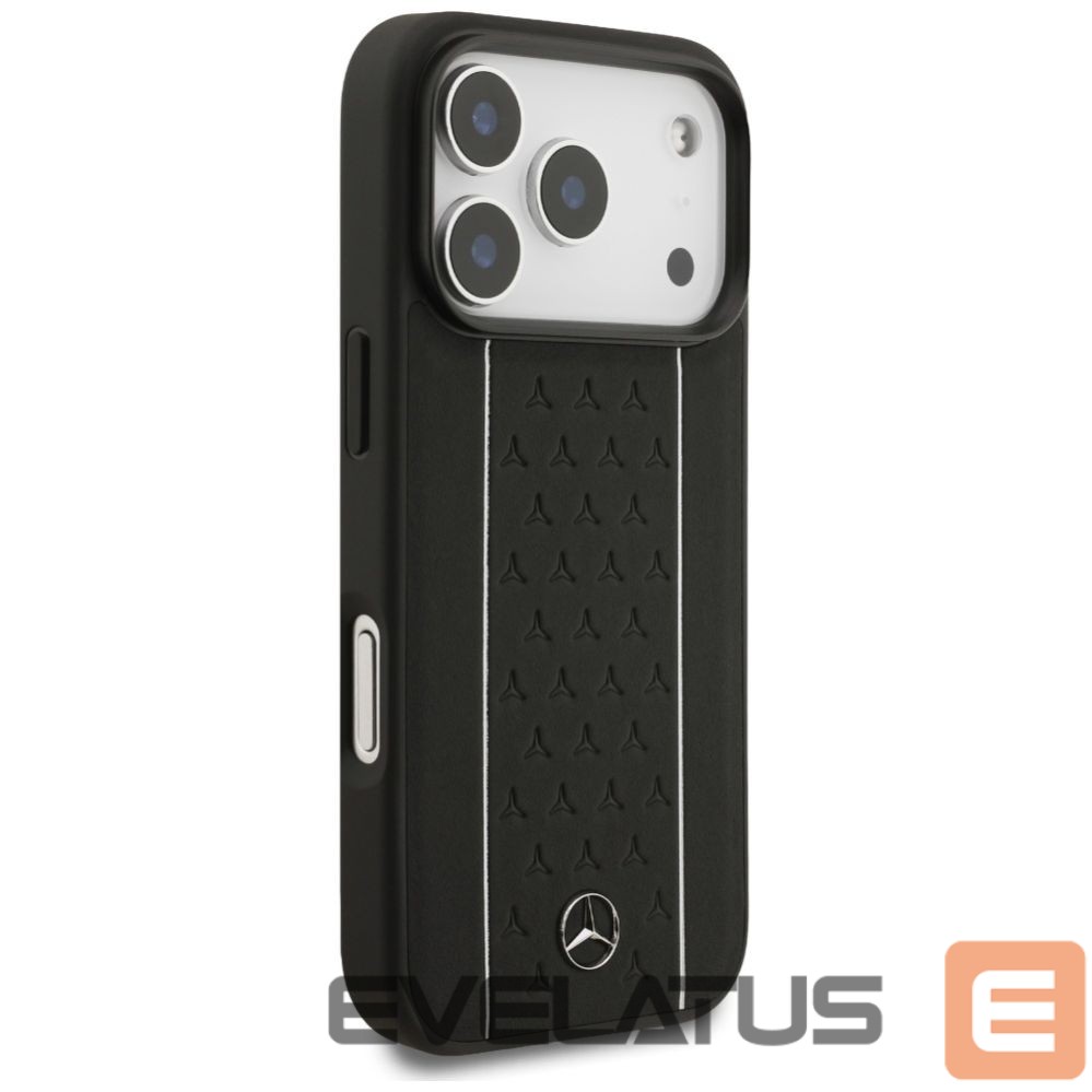 Другие товары Mercedes-Benz Mercedes Leather Star Pattern Stripes MagSafe Case for iPhone 17 Pro - Black