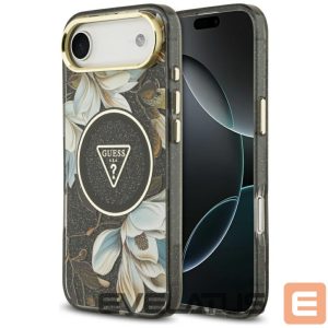 Другие товары Guess  Guess IML Glitter Flowers Triangle MagSafe case for iPhone Air - black 