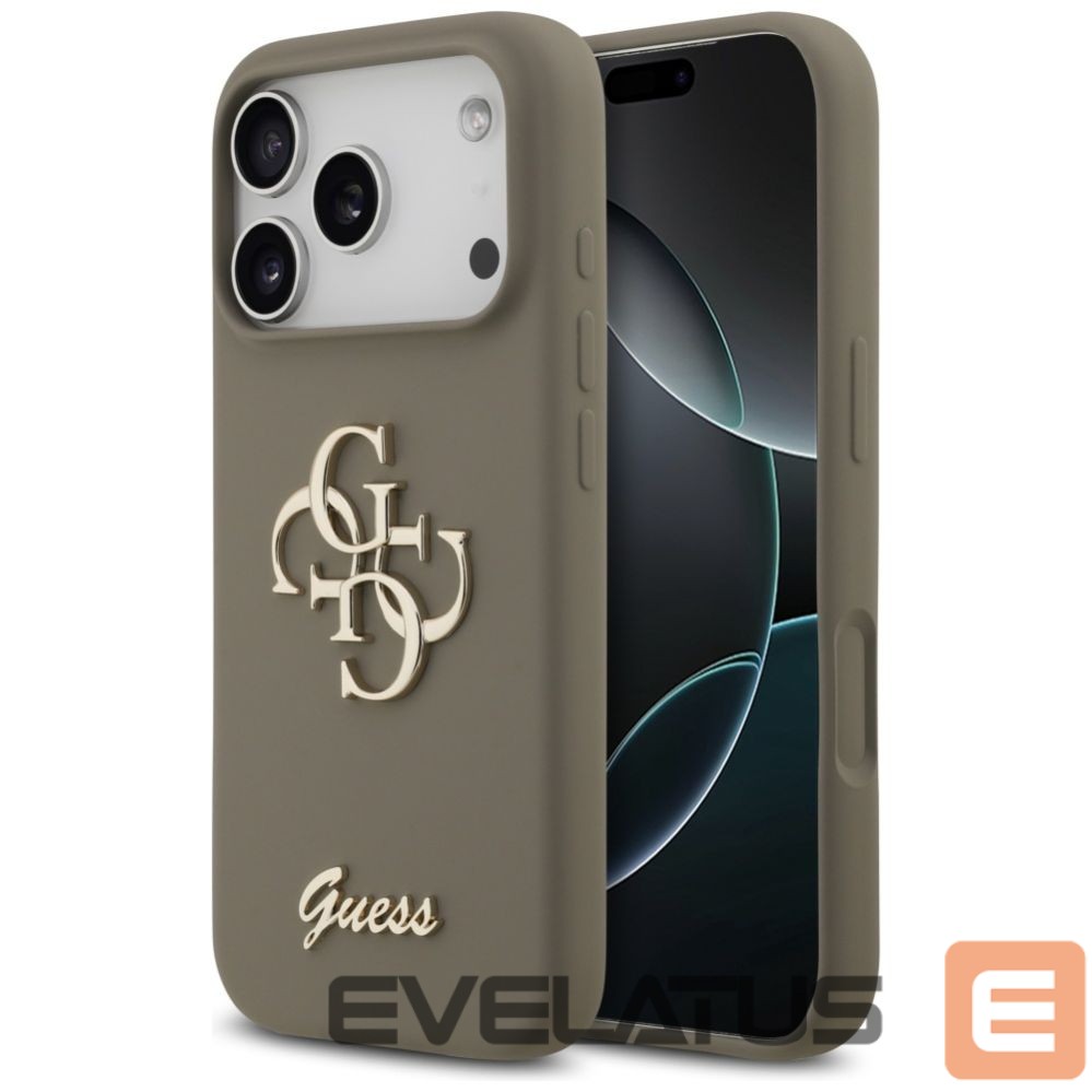 Другие товары Guess Guess Silicone Big 4G Script Case for iPhone 17 Pro - Brown