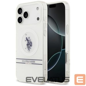 Другие товары U.S. Polo PU  US Polo DH and Bottom Stripe Logo MagSafe Case for iPhone 17 Pro Max - White 