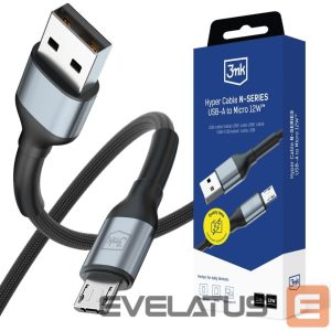 Другие товары 3MK  3mk Hyper Cable N-SERIES USB-A / MicroUSB 1m 5V/2.4A 12W / black 