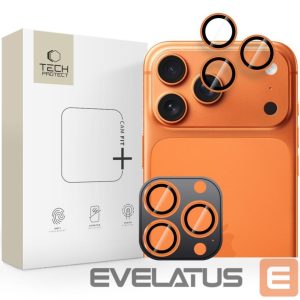 Другие товары Tech-Protect  Tech-Protect Camring Fit+ Camera Cover for iPhone 14 Pro / Max / 15 Pro / Max / 16 Pro / Max / 17 Pro / Max - Orange 
