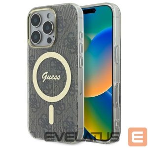 Другие товары Guess  Guess IML 4G MagSafe Case for iPhone 16 Pro Max - Brown 
