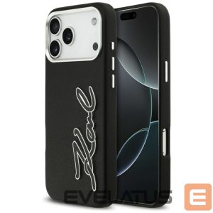 Другие товары Karl Lagerfeld  Karl Lagerfeld FW Grained Signature Logo Case for iPhone 17 Pro Max - Black 
