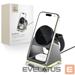 Другие товары Tech-Protect  Tech-Protect QI15W-A43 3in1 Wireless Charger with MagSafe for Apple Devices - Black 