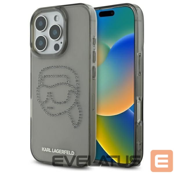 Другие товары Karl Lagerfeld Karl Lagerfeld KLHCP16XHKHDCELK iPhone 16 Pro Max 6.9" black/black hardcase IML Rhinestones Karl Head