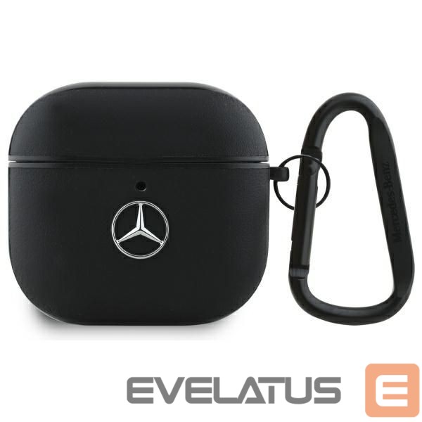 Другие товары Mercedes-Benz Mercedes MEA4CSLBK AirPods 4 cover black/black Leather Metal Logo