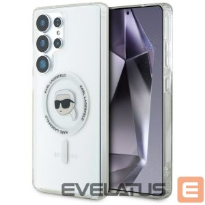 Другие товары Karl Lagerfeld  Case Karl Lagerfeld Button Karl Head Printed Logo MagSafe Samsung Galaxy S25 Ultra white 