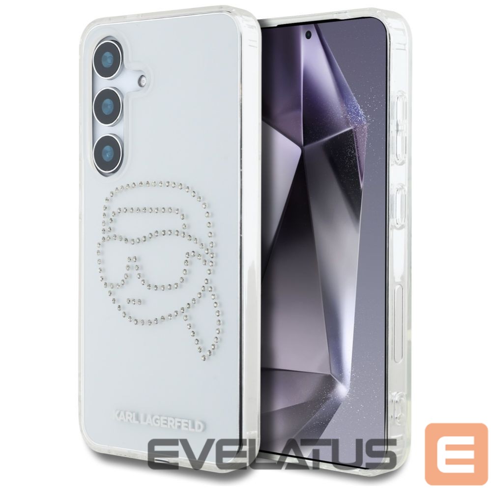Другие товары Karl Lagerfeld Case Karl Lagerfeld Rhinestones Karl Head Logo Samsung Galaxy S25 transparent