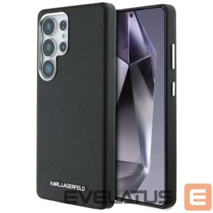 Другие товары Karl Lagerfeld  Karl Lagerfeld Saffiano Full Wrapped Elongated Metal Logo MagSafe Case for Samsung Galaxy S25 Ultra - Black 