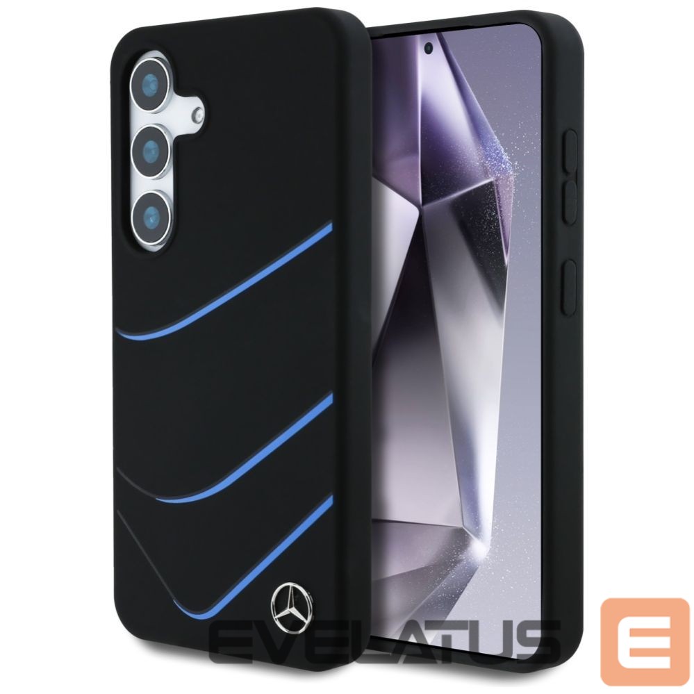 Другие товары Mercedes-Benz Mercedes Silicone Contrasted Curves MagSafe Case for Samsung Galaxy S25 - Black