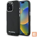 Другие товары Karl Lagerfeld  Karl Lagerfeld Saffiano Full Wrapped Elongated Metal Logo MagSafe Case for iPhone 16 Pro Max - Black 