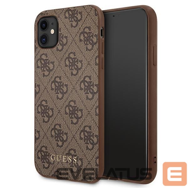 Другие товары Guess Guess 4G Metal Gold Logo Case for iPhone 11 / Xr 6.1" - Brown