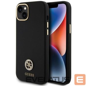 Другие товары Guess  Guess Silicone Logo Strass 4G Case for iPhone 15 Plus / 14 Plus 6.7" - Black 