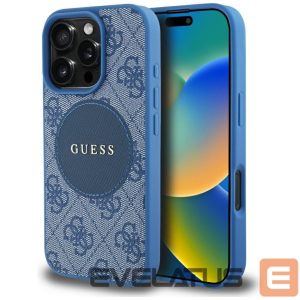 Другие товары Guess  Guess 4G Circle Classic Logo MagSafe case for iPhone 16 Pro - blue 