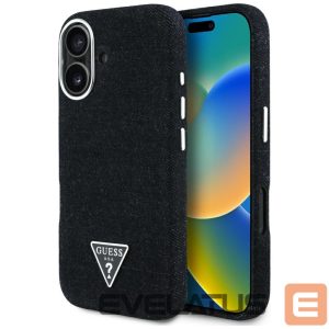 Другие товары Guess  Guess Denim Triangle Logo MagSafe case for iPhone 16 - black 