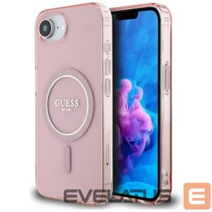 Другие товары Guess  Guess IML Glitter Circle MagSafe case for iPhone 16e - pink 