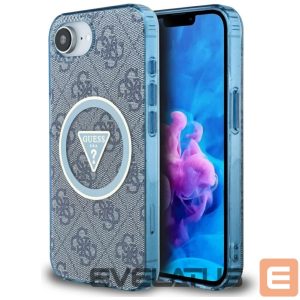 Другие товары Guess  Guess IML Metal Glitter 4G Circle Triangle MagSafe Case for iPhone 16e - Blue 