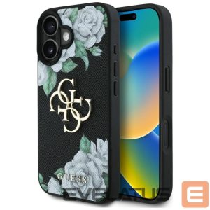 Другие товары Guess  Guess Grained Roses Big 4G logo case for iPhone 16 - black 
