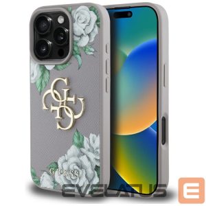 Другие товары Guess  Guess Grained Roses Big 4G Logo iPhone 16 Pro Max Case - Purple 
