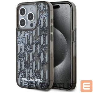 Другие товары Karl Lagerfeld  Karl Lagerfeld Liquide Glitter Monogram Gradient iPhone 15 Pro Case - Black 