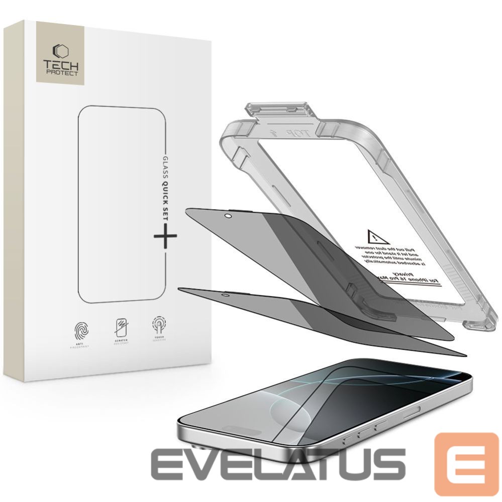 Другие товары Tech-Protect Tech-Protect Quick Set Spy+ Privacy Glass 2-pack for iPhone 16 Pro