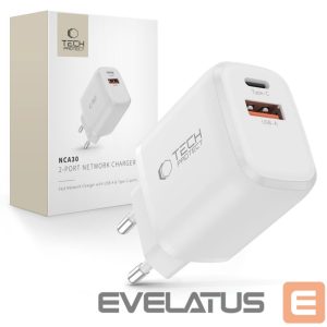 Другие товары Tech-Protect  Tech-Protect NCA30 PD 30W QC3.0 USB-A / USB-C Wall Charger - White 