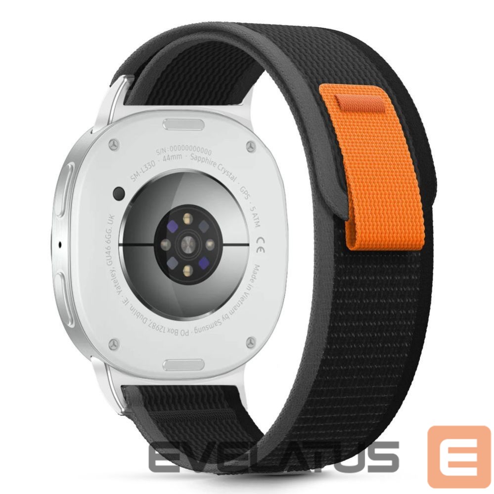 Другие товары Tech-Protect Tech-Protect Nylon Stripe Strap for Samsung Galaxy Watch 40/44/46 mm - Black and Orange