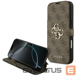 Другие товары Guess  Guess Book 4G Metal Logo Case for iPhone 17 Pro Max - Brown 