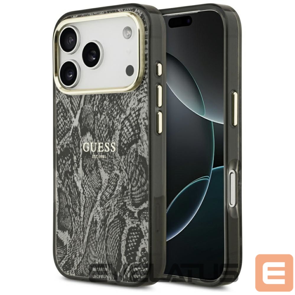 Другие товары Guess Guess Python Pattern MagSafe Case for iPhone 17 Pro - Black