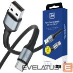 Другие товары 3MK  3mk Hyper Cable 3mk Hyper Cable N-SERIES USB-A / USB-C 1m 9V/2A 18W QC 3.0 / black 
