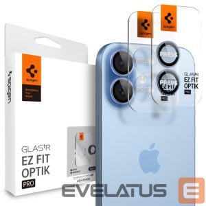 Другие товары Spigen  Spigen Optik Pro GLAS.TR ”EZ FIT” Camera Cover 2-pack for iPhone 16 / 16 Plus / 17 - Blue 