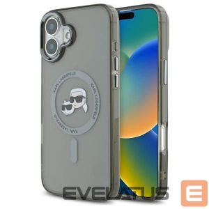 Другие товары Karl Lagerfeld  Karl Lagerfeld IML Metal Karl&Choupette Head MagSafe Case for iPhone 16 - Black 