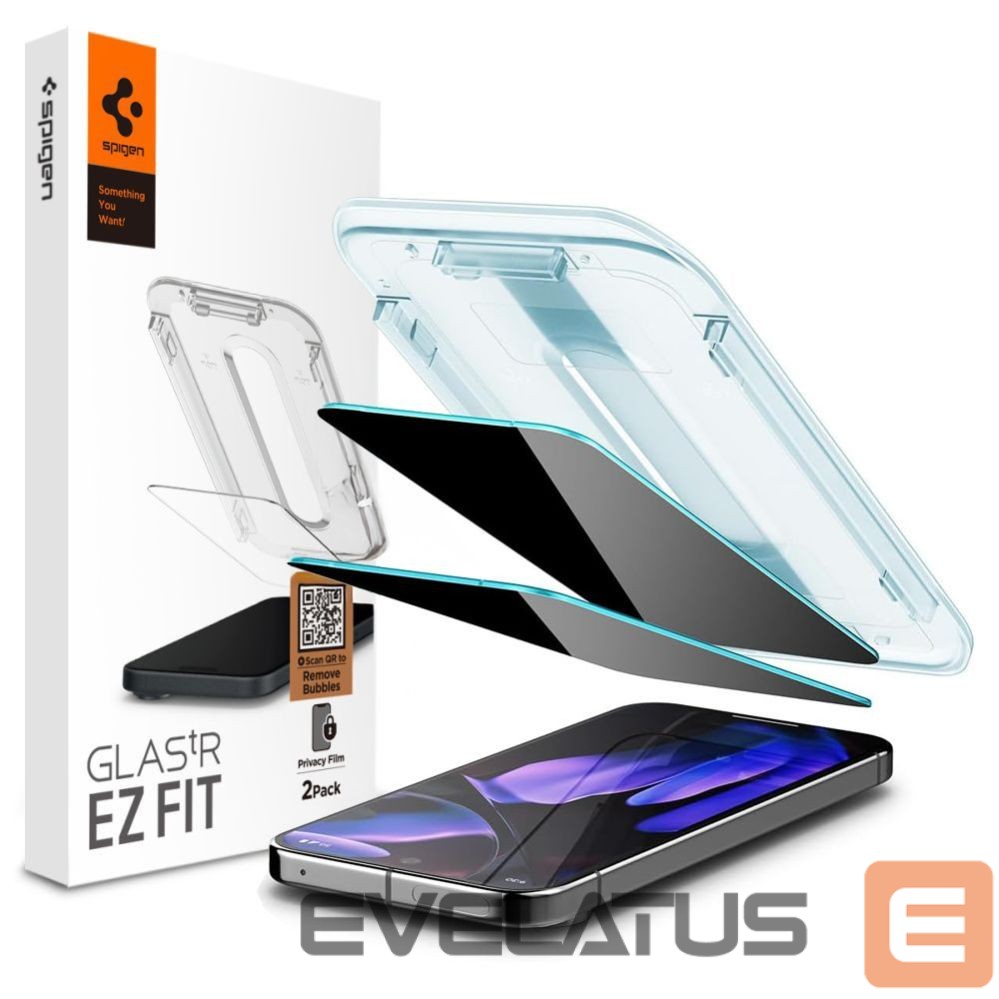 Другие товары Spigen Spigen Glas.TR "Ez Fit" Privacy HD 2-pack privacy glass for Google Pixel 9 / 9 Pro