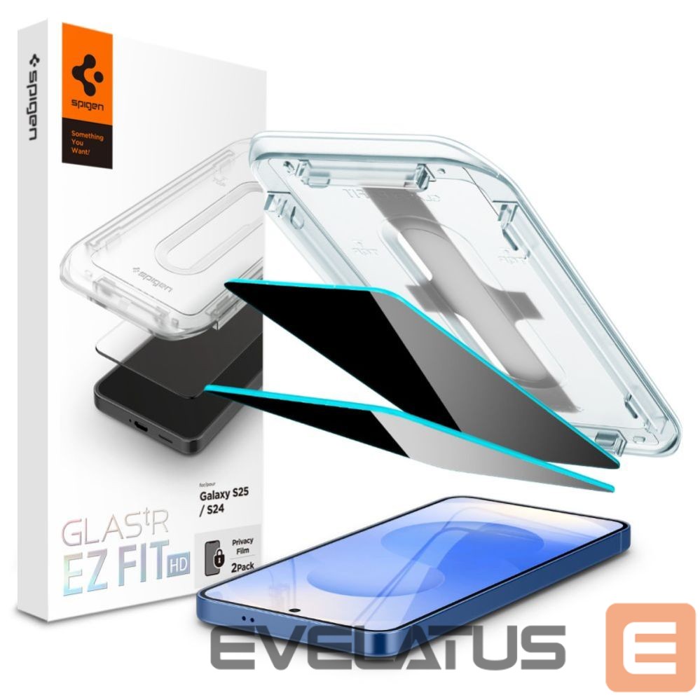 Другие товары Spigen Spigen Glas.TR "Ez Fit" Privacy HD 2-pack privacy glass for Samsung Galaxy S24 / S25