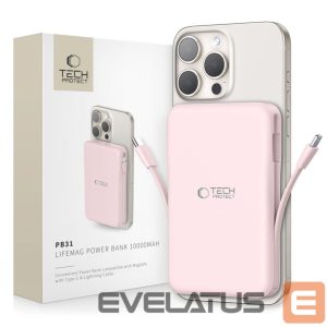 Другие товары Tech-Protect  Powerbank Tech-Protect PB31 LifeMag MagSafe 10000 mAh - pink 