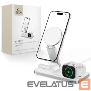 Другие товары Tech-Protect  Tech-Protect QI15W-A47 MagSafe 3in1 Inductive Charger + USB-C Cable - White 